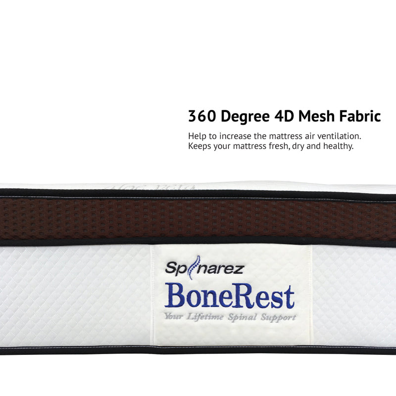 (FREE Shipping) 12inch SpinaRez BoneRest Tilam Mattress Quality Plush Top US Export Design & High Resilient Foam + Coconut Fiber-Spinarez-BoneRest