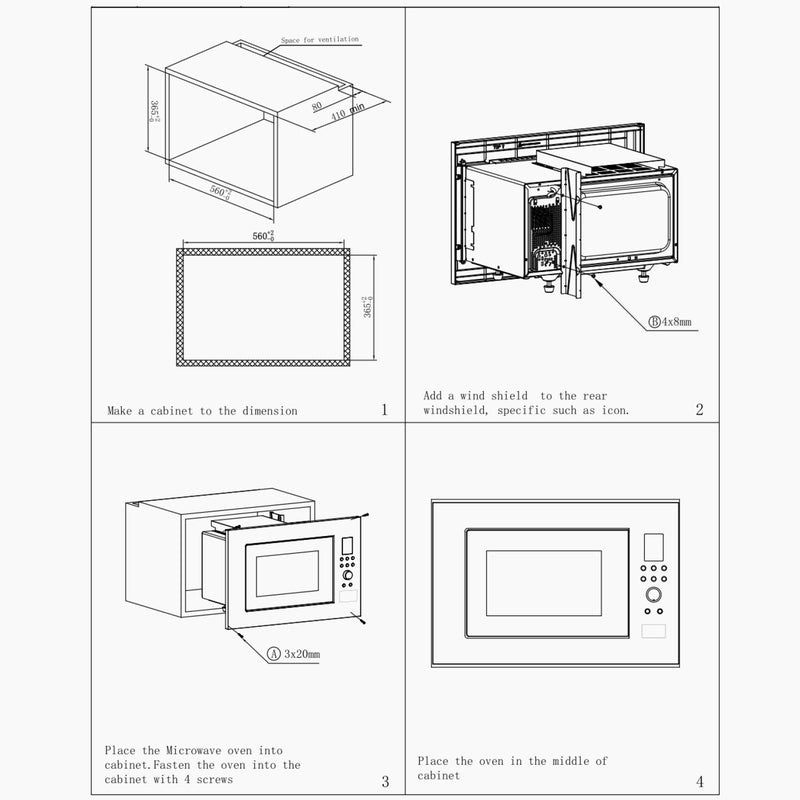 Elba Microwave With Electric Oven Digital Timer - EMO-2306BI/EMO-B2361BI(SS)/EMO-Q2881BI(BK)