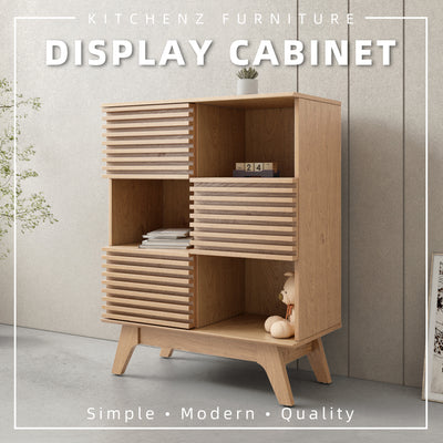 Aoki Series 3FT Display Cabinet Open Storage with Soft Close Doors Living - DC-A1274