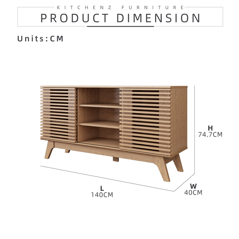 Aoki Series 4.6FT Display Cabinet Open Storage with Sliding Doors - DC-A1476