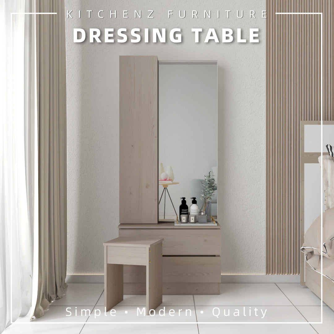 modern dressing table malaysia FREE Shipping & FREE Installation) Dressing Table With Mirror, Multi –  KitchenZ