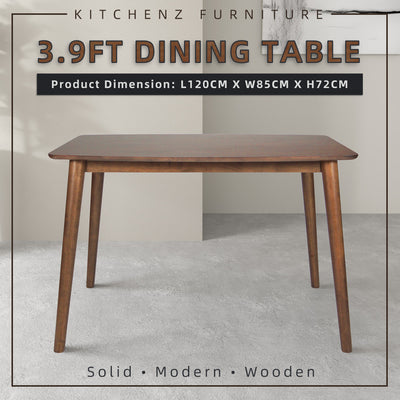 (EM) Aslan Solid Wood Dining Table with Rounded Corner-HMZ-FN-DT-Aslan