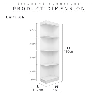 [FREE Shipping] 4-Tier Multipurpose Side Cabinet Corner Shelves Wardrobe 6905