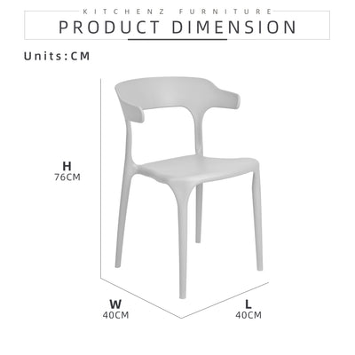 (EM) 2PCS Designer Chair with Comfort Armrest and Backrest-HMZ-DC-A363
