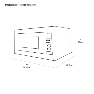 Elba Microwave With Electric Oven Digital Timer - EMO-2306BI/EMO-B2361BI(SS)/EMO-Q2881BI(BK)