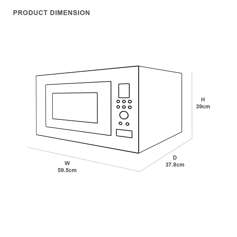 Elba Microwave With Electric Oven Digital Timer - EMO-2306BI/EMO-B2361BI(SS)/EMO-Q2881BI(BK)