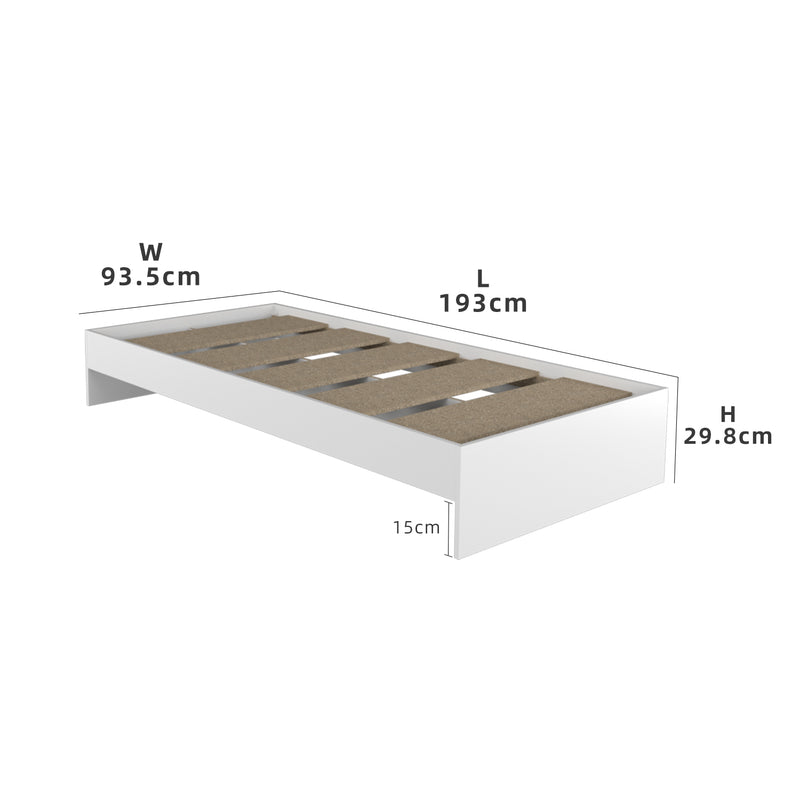 6.3FT Single Size Bed Frame / Headboard / Katil Single / White-HMZ-FN-BF-8002/8202/8022/8222