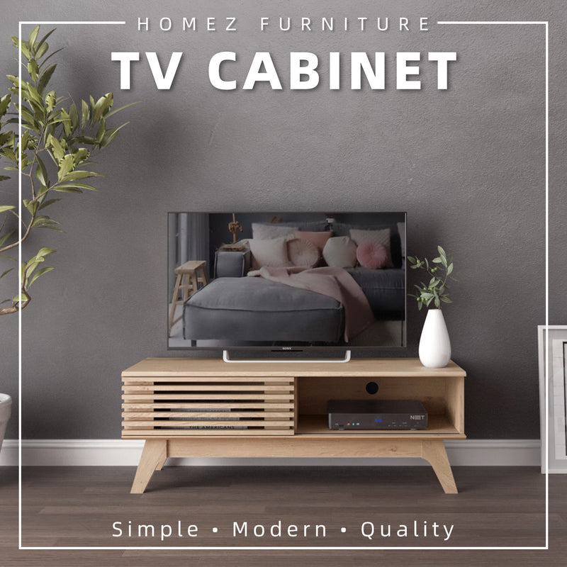 4FT Aoki Series TV Cabinet Modernist Design Solid Board Oak Tv Rack / Console / Wood Leg-HMZ-FN-TC-E2250