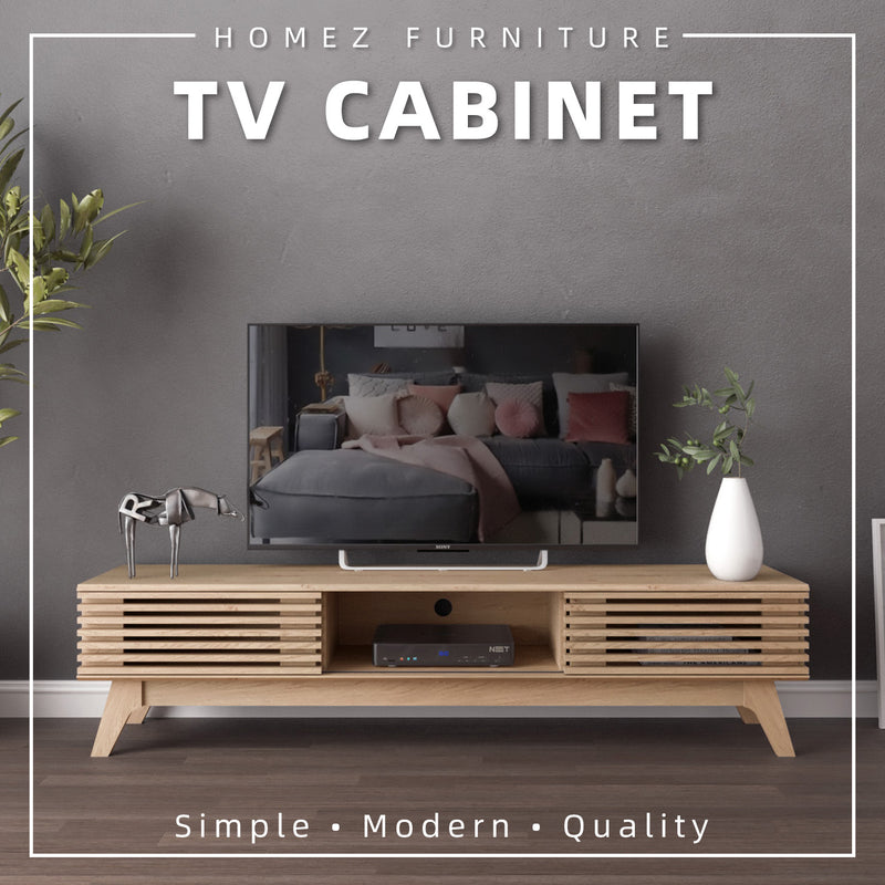 6FT Aoki Series TV Cabinet Solid Board with Wooden Leg-HMZ-FN-TC-E2252