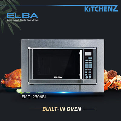 Elba Microwave With Electric Oven Digital Timer - EMO-2306BI/EMO-B2361BI(SS)