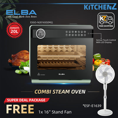 (FREE Shipping) Elba Built-in Oven Multifunction Oven (56L/67L) Combi Steam (20L) / Smart Oven (30L) - Recipe book included/Free Stand Mixer