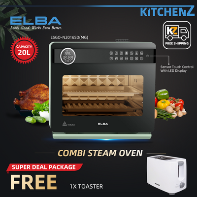 (FREE Shipping) Elba Built-in Oven Multifunction Oven / Combi Steam (20L) / Combi Smart Oven (30L) - Recipe book included