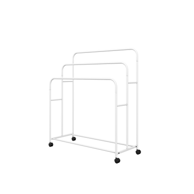 3FT Powder Coat Metal Bathroom Towel Rack Towel Hanger/ Clothes Dryer Round Corner with Wheels with Brakes -  HMZ-CH-FY101/103/104