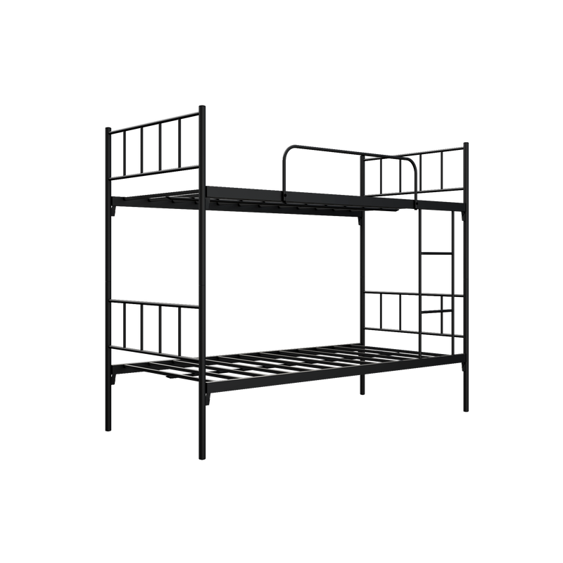 6.4FT Double Decker Bed Frame Katil Dua Tingkat / White / Black-HMZ-FYDB-0058