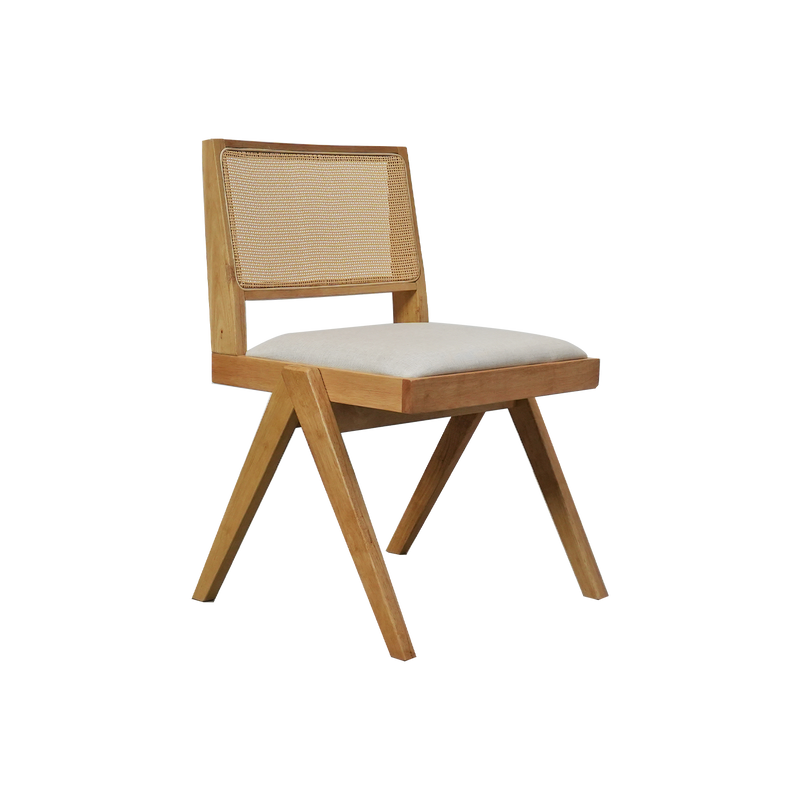 [2PCS] Solid Wood Dining Chair With Cushion and Modern Style Kerusi Makan