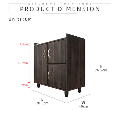 (EM) 3.8FT/2.5FT Gas Cabinet Kitchen Cabinet Storage Cabinet with Mosaic Top / Gas Kabinet Simpanan Dapur-HMZ-FN-GC-505/606-WN