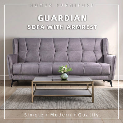 [FREE Shipping & FREE Installation] Guardian 2 and 3 Seater Sofa with Armrest Grey - SF-209