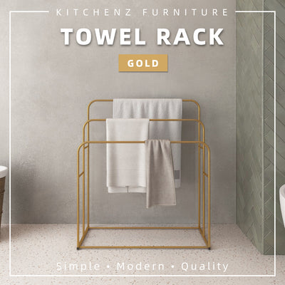 3FT Powder Coat Metal Towel Hanger/ Clothes Dryer/ Towel Rack/ Indoor Outdoor Drying Rack - HMZ-CH-FY103