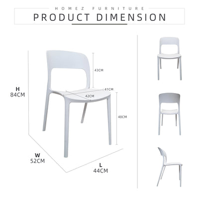 Designer Dining Chair Kerusi Makan High Quality PP - 373