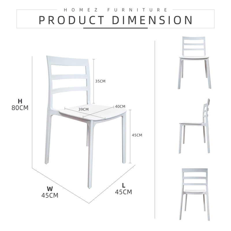 Designer Dining Chair Kerusi Makan High Quality PP - 383