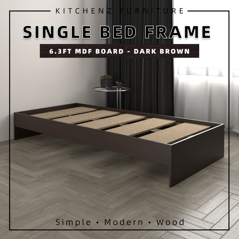 6.3FT Single Size Bed Frame / Headboard / Katil Single / White-HMZ-FN-BF-8002/8202/8022/8222
