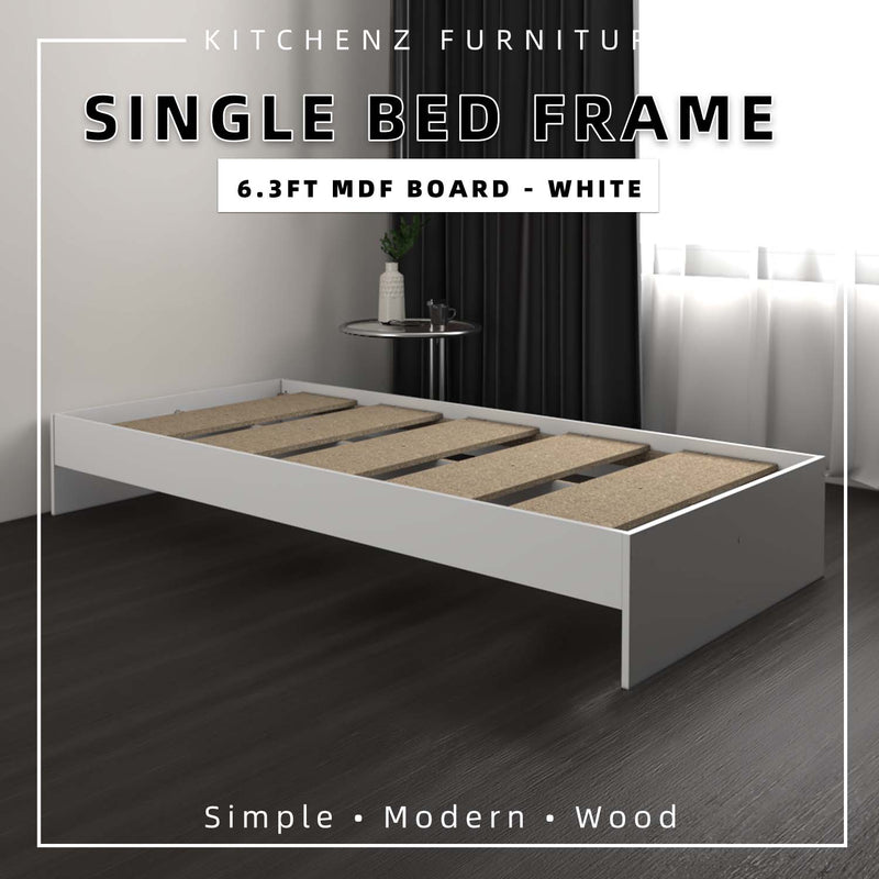 6.3FT Single Size Bed Frame / Headboard / Katil Single / White-HMZ-FN-BF-8002/8202/8022/8222