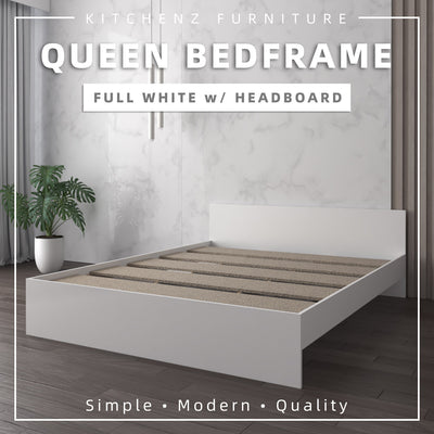 (EM) 6.3FT Wooden Queen Bed Frame w/ Headboard Katil Queen Kayu - HMZ-FN-BF-8003