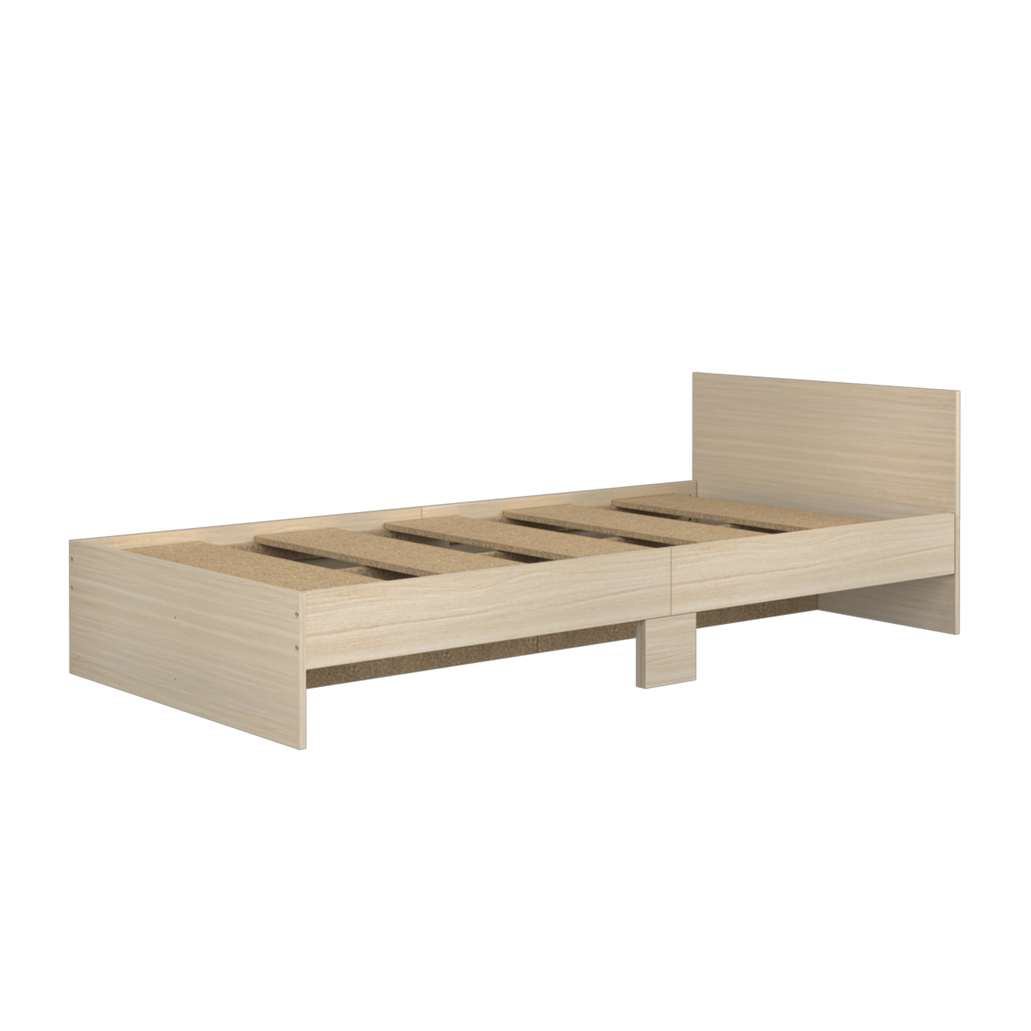 Hm Single Rabbeted Frame (EM) 6.3FT Wooden Single Bed Frame with Headboard Katil Single Kayu HM ...