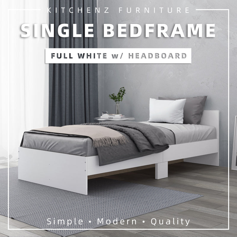 6.3FT Single Size Bed Frame / Headboard / Katil Single / White-HMZ-FN-BF-8002/8202/8022/8222