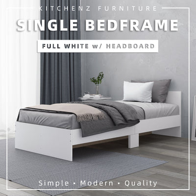 (EM) 6.3FT Wooden Single Bed Frame with Headboard Katil Single Kayu HMZ-FN-BF-8222