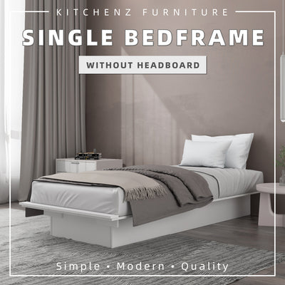 6.6FT Jordan Series Wooden Single Bed Frame with/without Headboard / Katil Single Kayu - BF-J8901/J8902