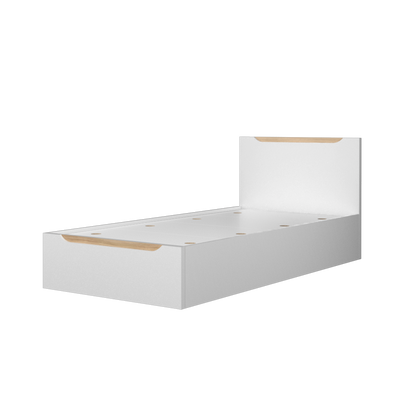 (EM)6.5FT Simona Series Single Bed Frame Particle Board with Headboard / Katil Single - HMZ-FN-BF-Simona-S