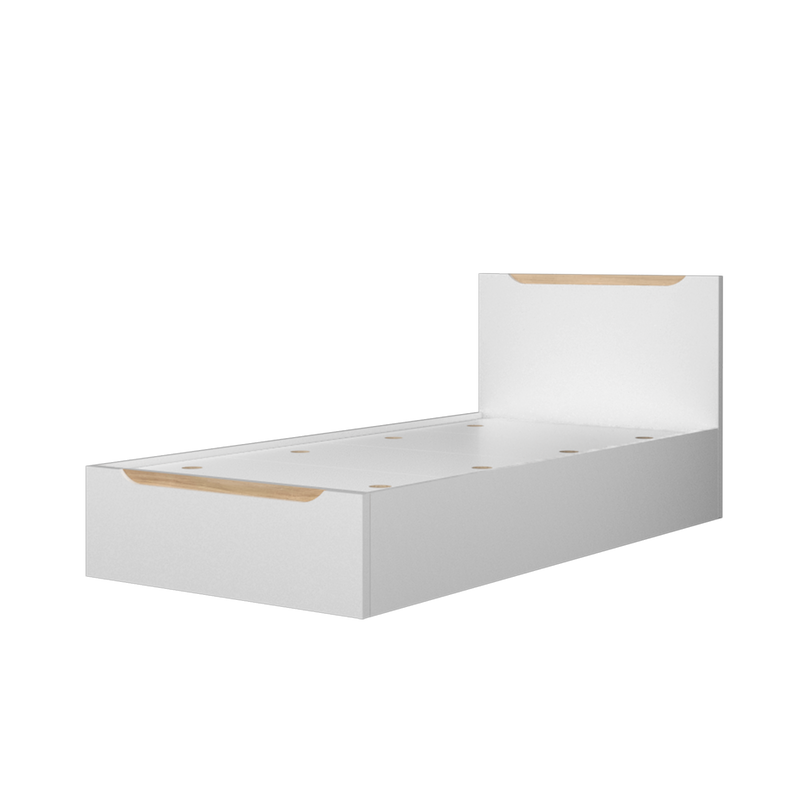 6.5FT Simona Series Single Bed Frame Particle Board with Headboard / Katil Single - HMZ-FN-BF-Simona-S