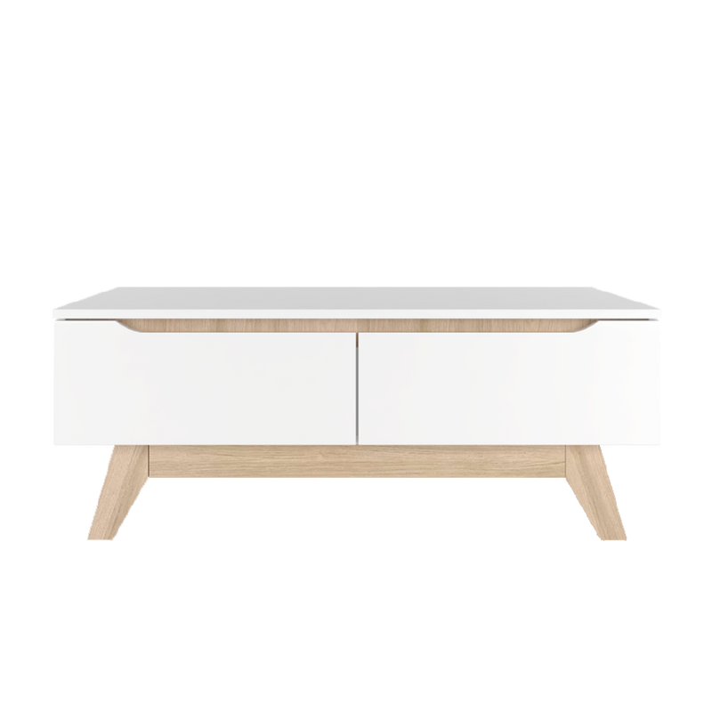 (EM) 3.5FT Simona Series Coffee Table with 2 Drawers - HMZ-FN-CT-1394-NO+WT-SBH