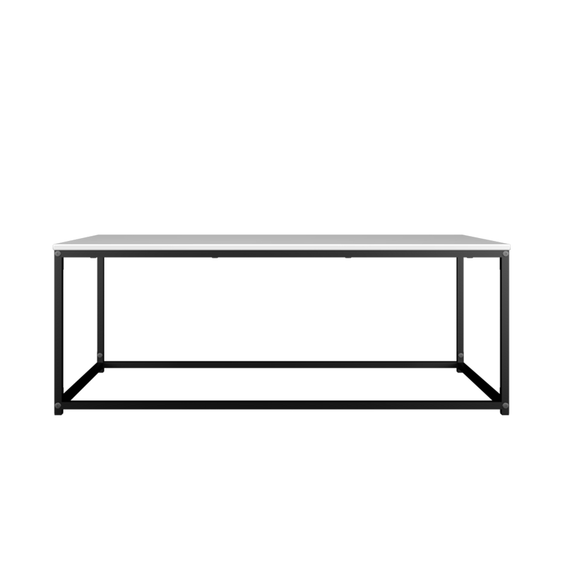 (EM) 4FT Neva Series Coffee Table with Black Metal Leg-HMZ-FN-CT-N1260-WT