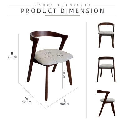 (FREE Shipping) Neo Dining Set 4/6 Seater with Martin Bench Solid Rubberwood - DT-NEO(15090)