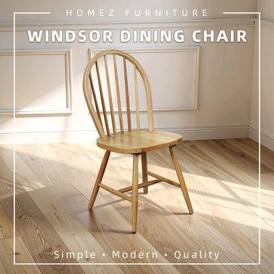 (FREE Shipping) 4 Seater Modern Solid Wood Dining Set with 1 Table and 4 Chairs / Windsor Chair / Eames Chair With Cushion