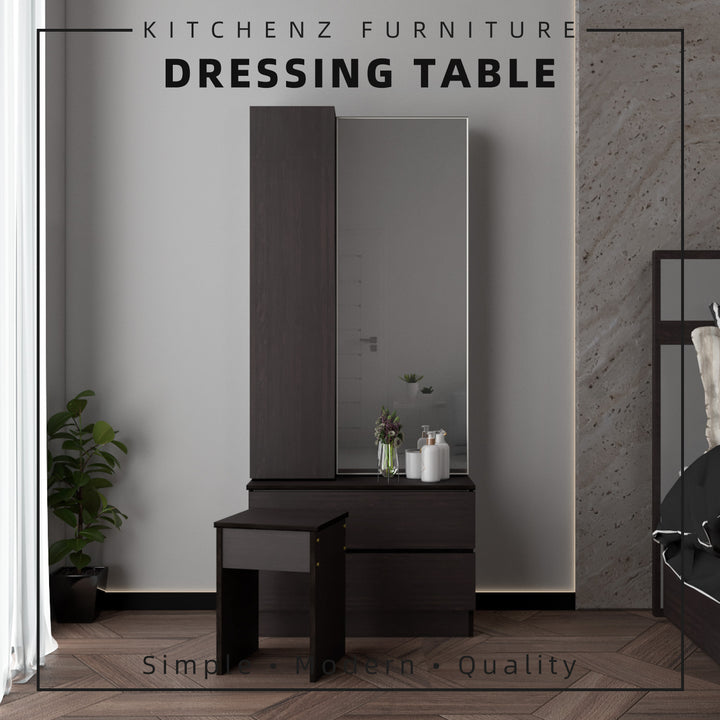 modern dressing table malaysia FREE Shipping & FREE Installation) Dressing Table With Mirror, Multi –  KitchenZ