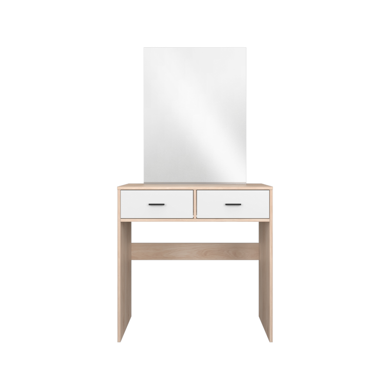 (EM) 2.6FT Alona Series Full Melamine Dressing Table Make Up Table with Mirror Bedroom Series - HMZ-FN-DT-M9809-LH+WT-SBH