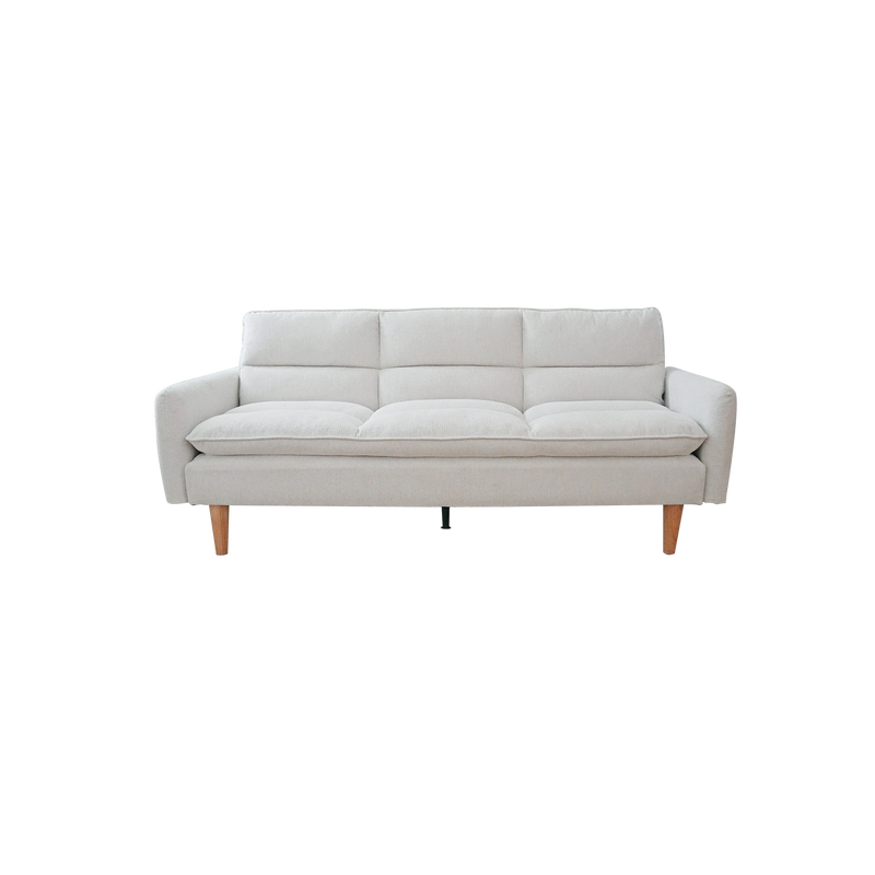 (FREE Shipping) 3 Seater Sofa Bed  With Solid Foam + Rubber Wood Leg and Metal Support Leg - ZLB059