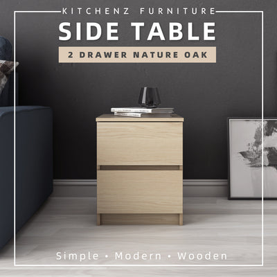 (EM) 1.5FT Side Table with 2 Layer Drawer Storage-HMZ-FN-ST-7004