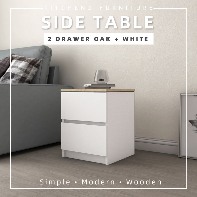 1.5FT Side Table with 2 Layer Drawer Storage-HMZ-FN-ST-7004