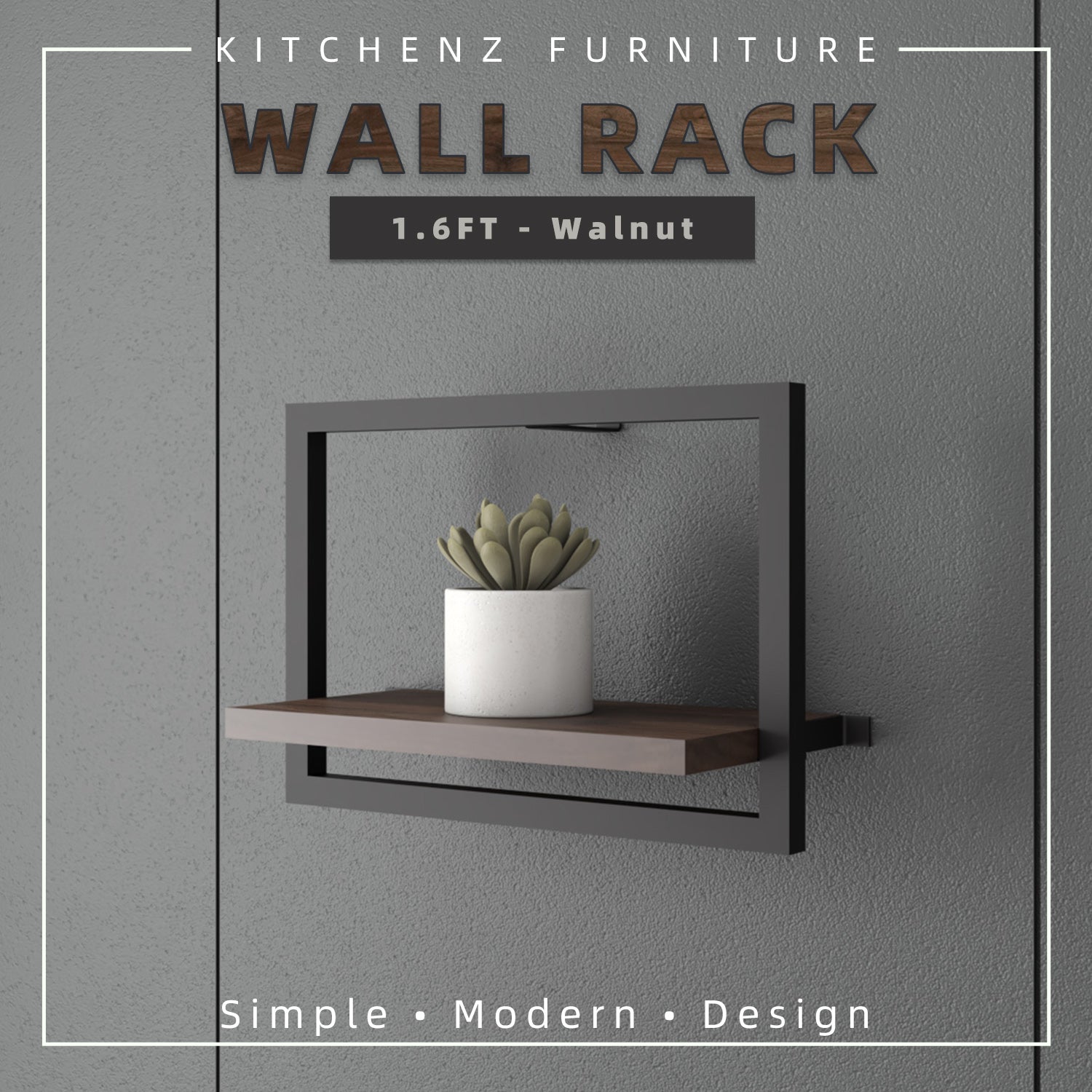 (EM)1.6FT Victor Series Wall Rack Open Storage Wall Unit Rak Dinding-H ...