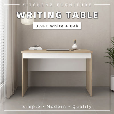 (FREE Shipping) 3.9FT/4.9FT/5.9FT Full Melamine Office Table Writing Table Study Table with Cable Grommets Desk - M2804/M2805/M2806