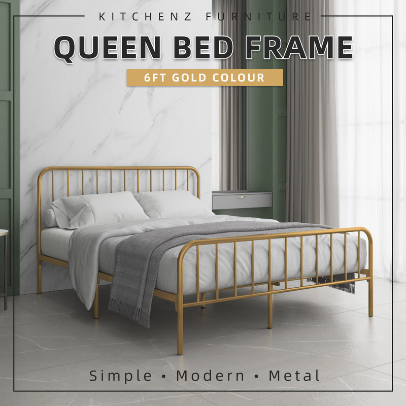 6.5FT 3V Powder Coated Metal Queen Size Bed Frame-ED902F/0022/0025/0026/0027