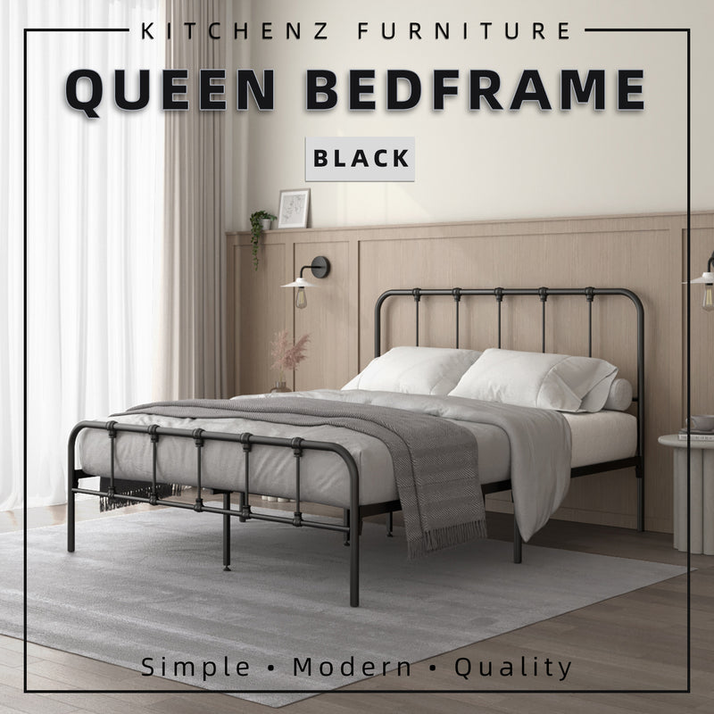 (EM) 6.5FT 3V Powder Coated Metal Queen Size Bed Frame-ED902F/0027