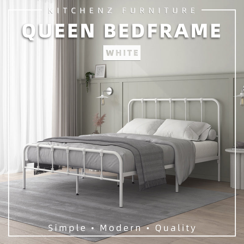 (EM) 6.5FT 3V Powder Coated Metal Queen Size Bed Frame-ED902F/0027