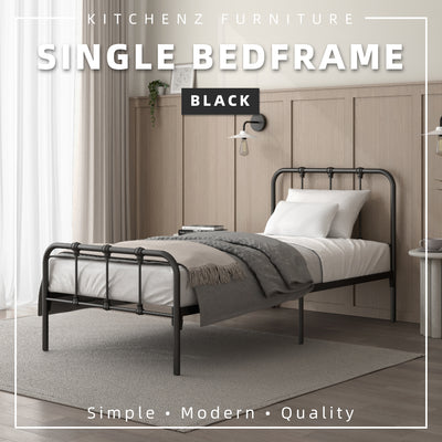 (EM) 3V Single Size Super Base Metal Bed Frame Super Base Powder Coated - 0017V2