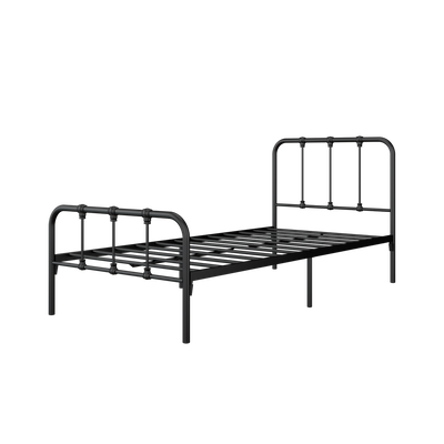 (EM) 6.2FT 3V Single Size Powder Coat Metal Bed Frame-3VFY900/0017