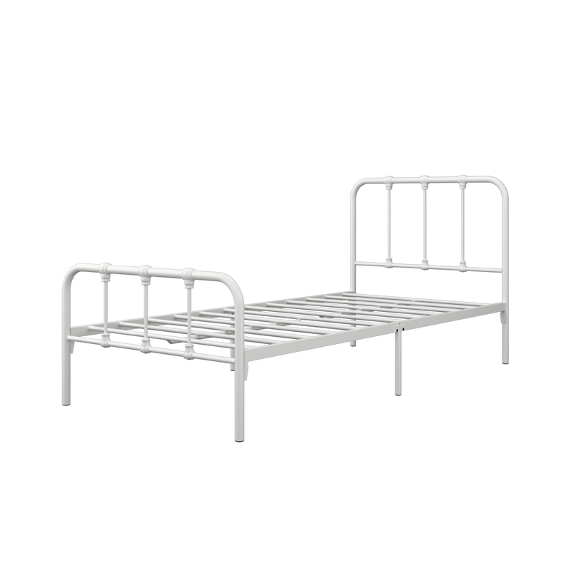 (EM) 6.2FT 3V Single Size Powder Coat Metal Bed Frame-3VFY900/0017